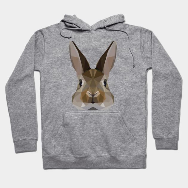 rabbit lowpoly art Hoodie by Amartwork